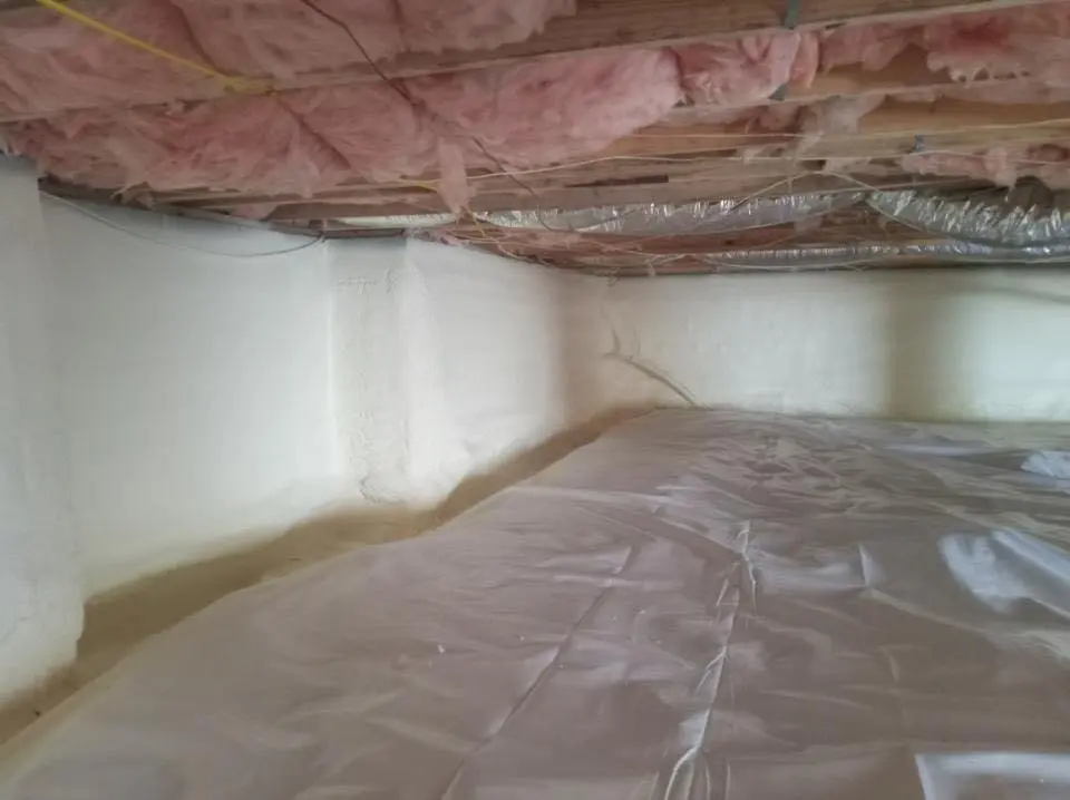 Crawl space encapsulation with closed-cell spray foam for Attic Insulation in Union